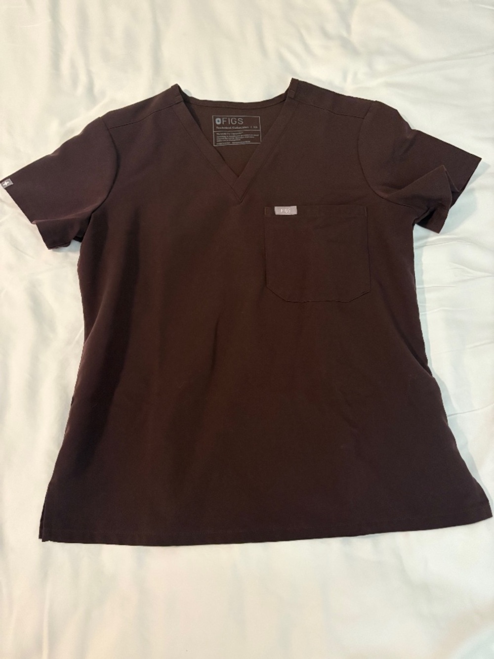 XS Espresso Catarina One-Pocket Scrub Top